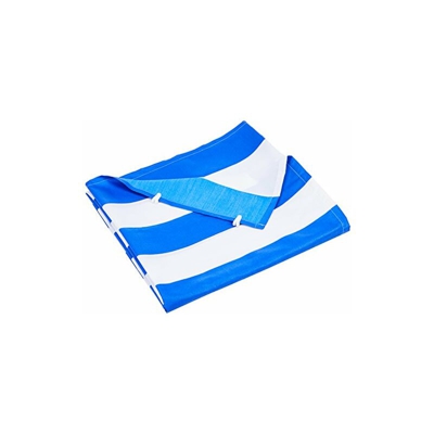 Senkrecht-Sonnensegel komplett mit der Seilspanntechnik Universal Tenda Parasole Verticale, Blu/Bianco, 230x140 cm - Floracord