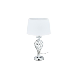 Abat Jour Touch Moderna, Dimmerabile su 3 Livelli di Luce, E27, Lampada da Tavolo per Salotto, Argento/Bianco, 1 pz - Relaxdays características