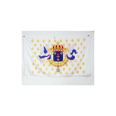 Bandiera Regno di Francia Cuore di Gesù 150x90cm - Bandiera Francese Sacro Cuore 90 x 150 cm Foro per Asta - Az Flag
