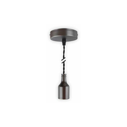 plm002Â a to e, Set decorazione tessile cavo S con portalampada in metallo, 60Â W, E27, Nero, 12Â x 12Â x 14Â cm - Ledmaxx en oferta