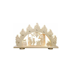Arco luminoso 'Recuper' con 10 luci, in legno naturale - Weigla en oferta