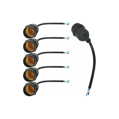 6 adattatori per portalampada E27, con cavo adattatore - Zdcdj