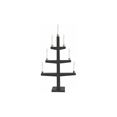 Stella LED Candelieri finestra'Halla', 7 caldo LED bianco, Materiale Quercia, scatola a quattro colori, 90 x 47 cm, grigio 259-81