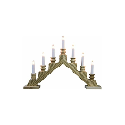 Wigla - Lampada a LED Svezia Natura svedese, 7 fiamme, in legno naturale, SW7N LED