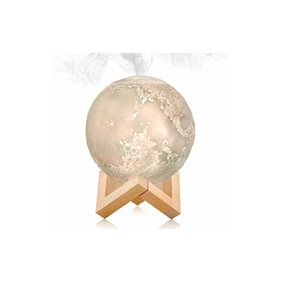 Diffusore di aromaterapia, lampada da scrivania a LED Moon con funzione di umidificatore Cool Mist, luminositÃ regolabile e modalitÃ Mist - Meidi