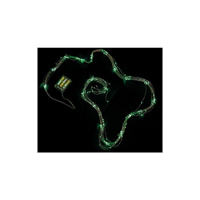 Ghirlanda con 12 Strisce con 240 luci LED Verdi statiche (Senza batterie) 2 m 1 Pezzo, Rame, Taglia Unica. - Eurocinsa