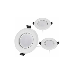 Set di 3 faretti LED da incasso ultra piatti in bianco con modulo LED 230 V, 3 W, 320 lumen, luce bianca calda, 3000 K, angolo di diffusione 120°, precio