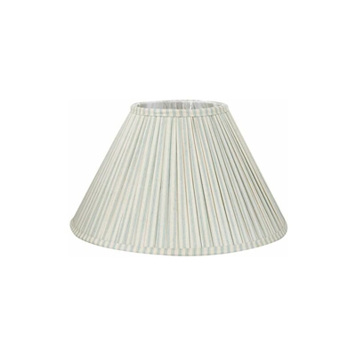 0213406-Schermo di lampada di seta, tavola stretta, 40 cm, con strisce verdi - Better&best