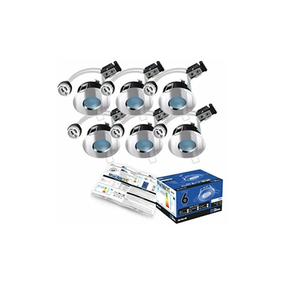 Faretto LED in lamiera d'acciaio, grado di protezione IP65, compatibile con alogeni, omologato CE, facile installazione., Alluminio pressofuso.,