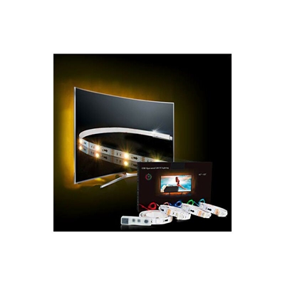 LED TV Retroilluminazione, 2M/6.56ft USB LED posteriore di illuminazione RGB LED striscia luce TV Illimitazione per HDTV da 40 a 60'', LED luce di