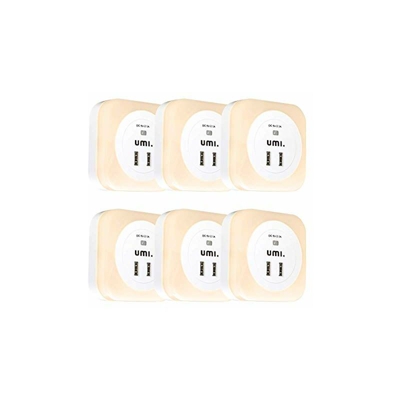 Umi. by Amazon Lampada Notturna LED da Presa â 9 lm, Quadrata â con Sensore Alba e Tramonto e Doppia Presa di Ricarica USB, Output Totale 2.1 A â