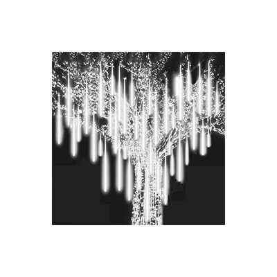 Meteorschauer - Luci a LED ad alta luminositÃ , impermeabili e a cascata, 30 cm, 8 tubi da 192 lampadine, per decorazione natalizia, giardino,