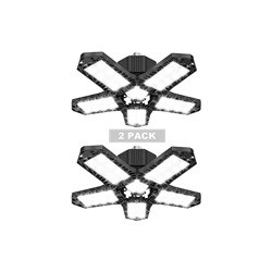 Luci LED per garage da 100 W, 10000 lumen, 6500 K, con 5 pannelli regolabili, E27, illuminazione da soffitto per garage, magazzino, officina, precio