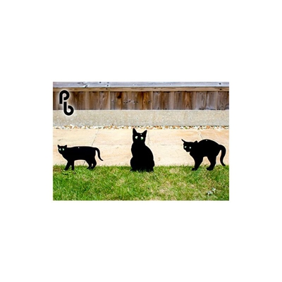 PestBye, set di 3 gatti per fare spavento, sagome di gatti con occhi realistici