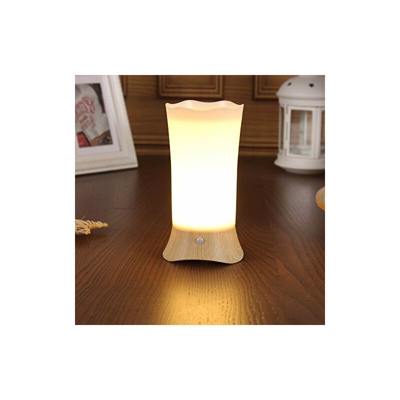 Lampada a LED da comodino o da tavolo con sensore di movimento, luce notturna alimentata con 3 batterie AA per soggiorno, comodino, camera da letto,