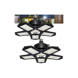 Lampada a LED per garage (2 confezioni) 15000 Lumen E27 150 W da officina 6500 K lampada da soffitto con 5 rivestimenti regolabili 240 LED precio