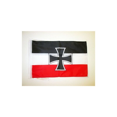AZ FLAG Bandiera Germania German Jack 45x30cm - BANDIERINA Tedesca di Guerra 30 x 45 cm cordicelle