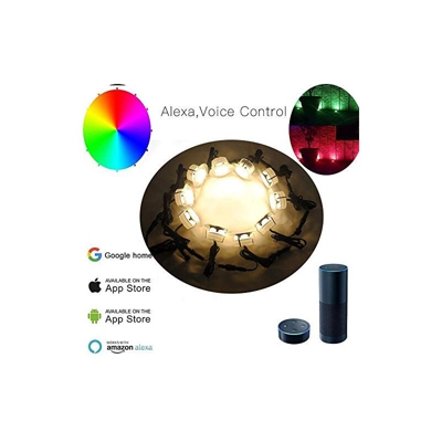 Faretto a LED per illuminazione esterna RGBWWW (RGB+Bianco Caldo), compatibile con Alexa, IFTTT, telefono intelligente, Ã? 45 mm, IP67, kit completo