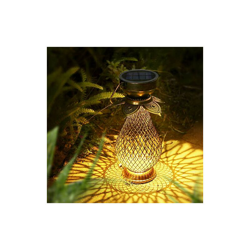 Görvitor - Lanterna solare per esterni, a LED, retrò, decorativa, da giardino, lampada solare da appendere, IP44, impermeabile, lampada decorativa precio