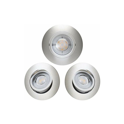 Scandinavian Home, set di 3 faretti LED orientabili da 68 mm a 75 mm, adatti per il bagno, luce bianca calda, 230 V, CRI 90, 4,3 W, 350 lm, 3000 K,