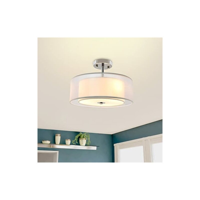 Lampada da soffitto per camera da letto, paralume, design per corridoio, cucina e sala da pranzo, attacco E27, diametro 38 cm (3 lampadine non