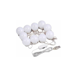 Kit Striscia Luce LED da Specchio Dimmerabile Luce Multicolore per Trucco Makeup Hollywood 10 Bulbo LED Colorato da Specchietto Comestico 20W 5V con características