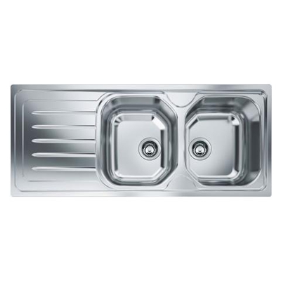 Lavello Onda Line Da Incasso OLX621 2 Vasche Gocciolatoio Sinistro