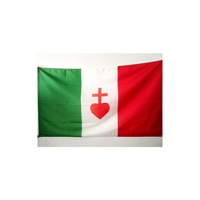 AZ FLAG Bandiera Italia Sacro Cuore di Gesù 150x90cm - Bandiera CATTOLICA Italiana 90 x 150 cm Foro per Asta