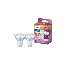 Philips Faretto LED, 2 Pezzi, Equivalente a 35W, Attacco GU10, Luce Bianca Calda, Dimmerabile precio