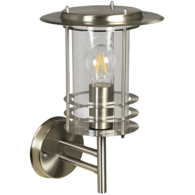 Lampada da Parete in Acciaio Inox, 230 V, Colore: Argento - Luxform