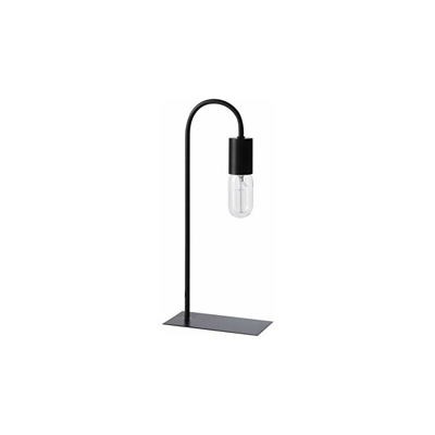 LUSSIOL Lampada da comodino Worky, Lampada da scrivania, Metallo, 40 W, Nero, L9 x P1 8 x H40,5 cm