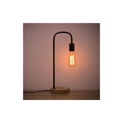 Lampada da scrivania industriale, cornice in metallo, lampada Edison vintage per camera da letto, ufficio, soggiorno, camera da letto, nero (senza características