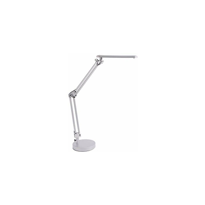 Alco 963-28 - Lampada da scrivania a LED con piedistallo rotondo e pratico doppio braccio, 20 LED, in plastica, 7 Watt, ca. 60,7 x 16 x 44 cm
