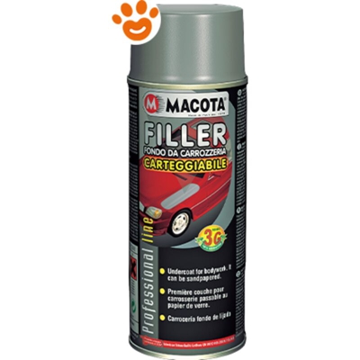 RIEMPITIVO FILLER DA CARROZZERIA FONDO VERNICE AGGRAPPANTE 200ml 400ml GRIGIO CHIARO RAL 7042 400 ML - Macota