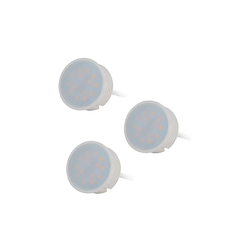 3 moduli LED piatti 230 V 5 W per faretto da incasso 430 lm 120 Â° bianco caldo 3000 K, GU10 MR16 di ricambio, Ã? 50 mm, ceramica, intensitÃ características
