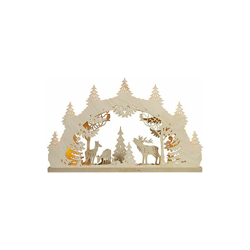 ' arco luminoso 'famiglia di cervi', 7 luci, in legno naturale, SB7HF - Weigla precio