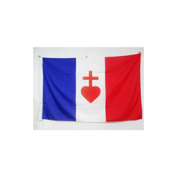 AZ FLAG Bandiera Francia Sacro Cuore di Gesù 150x90cm - Bandiera CATTOLICA Francese 90 x 150 cm Foro per Asta en oferta