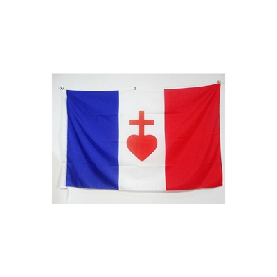 AZ FLAG Bandiera Francia Sacro Cuore di Gesù 150x90cm - Bandiera CATTOLICA Francese 90 x 150 cm Foro per Asta
