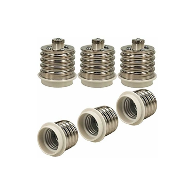 6 adattatori da E40 a E27, da E40 a E27, per lampadine a incandescenza, LED, alogene, a risparmio energetico - Zdcdj
