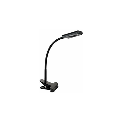 Lampada da scrivania Morsetto da Tavolo, Nero, Interruttore on/off, 16 LED, plastica, 4 Watt, Circa 20 x 6 x 34 cm - Alco