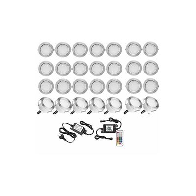 Indarun - RGB Faretti LED da Incasso Impermeabile IP67 Ã?45MM + Controller WiFi - Illuminazione per