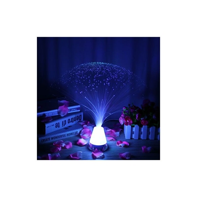 ledmomo faseroptische lampada LED a pile della fibra della lampada con farbaendernden cristalli base (luce blu)