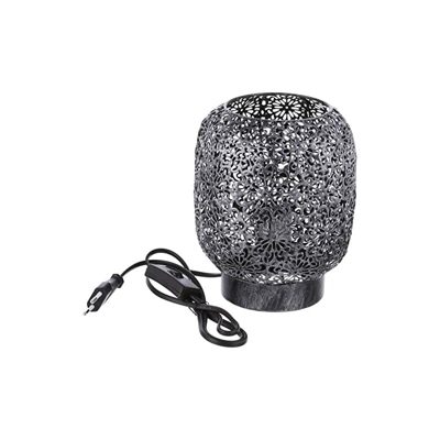 233817 Poster, Lampada Decorativa, Metallo, Grigio, ø 15 x H 20 cm - Lussiol