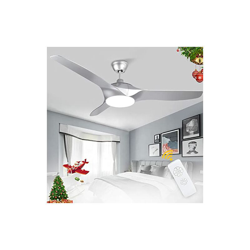 Ventilatore da soffitto a LED con lampada, 58 W, super silenzioso, con 18 W, luce dimmerabile e timer, velocitÃ del vento regolabile, lampada da en oferta