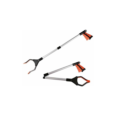 'Rainmae Pinza a maniglione pieghevole da 32'', braccio lungo per la raccolta dei rifiuti, estensione del braccio, arancione'