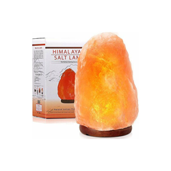 Lampada di sale dell'Himalaya, 1,8-3,2 kg, con interruttore dimmer e base in legno e lampadina extra (inclusa lampadina) - Delee precio