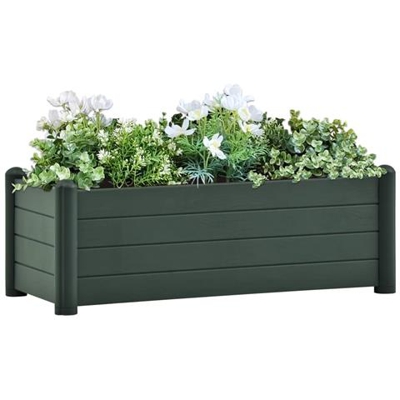 Letto Rialzato Da Giardino In Pp Verde 100x43x35 Cm