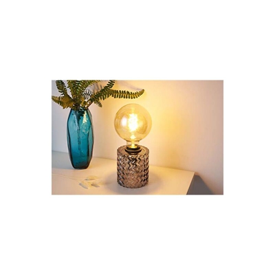 48083 Crystal Smoke Max. 20W E27 Lampada Retro Vintage Luce da Tavolo 230 V, Vetro Opaco - Pauleen