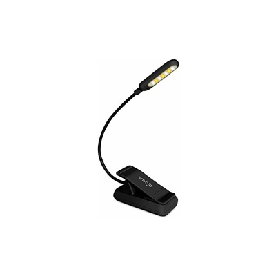 VAVOFO - Lampada da lettura a clip per bambini, 7 LED con 9 livelli di luce bianca calda, luce bianca calda, per la cura degli occhi con indicatore