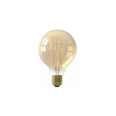 Calex - Lampada a globo LED, in vetro, 6 W, colore: oro, taglia unica